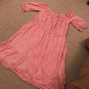 Old Navy Dresses - Plus Size Gingham Red and White Midi Dress Old Navy Dresses - Plus Size Gingham Red and White Midi Dress